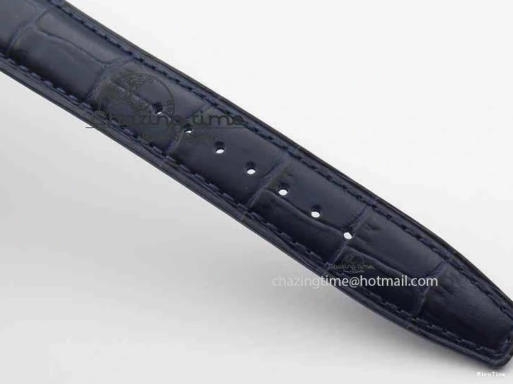 MIROTIME 0705 Portuguese IW3714 Diam ZF V2 1:1 Best Edition White Dial Blue Makers On Blue Leather Strap A79350 (Slim Movement) Stylish 7248